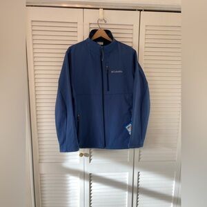 Columbia Men's Navy Ascender  Softshell Jacket Size Large NWT